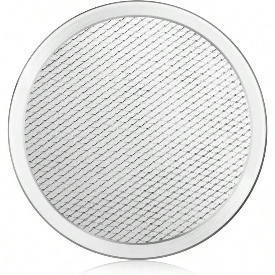 Pizza Baking Pan Set - Thickened Aluminum Pizza Screen & Baking Tool - Non-Stick Pizza Pan - 8-Inch - 2-Pack - View 1