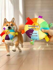 1pc Dog Toy - Cartoon Pattern, Interactive Non-Electric Squeaky Toy, Suitable For All Breeds, Durable Puppy Play & Training Accessory - Multicolor - View 2