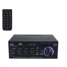 300W 2-Channel Wireless Bluetooth 5.0 Stereo Audio Amplifier, Home Audio Power Amplifier With FM Radio, USB, SD Card, Remote Control For Home Theater Sound System - EU C Type Plug(220-240V) - View 9