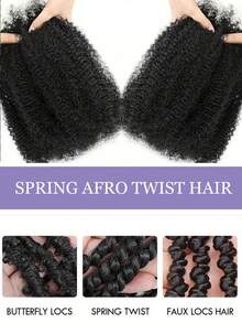 50g/Pack Afro Kinky Bulk Human Hair Extensions 10-16 Inch Natural Color Human Hair For Boho Twist Braiding Dreadlocks Unisex  Natural Look For Twists And Braids Extentions - SNatural - View 6