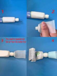 Plastic Toothpaste Tube And Face Wash Adapter With Refill Bottles, Convenient For Toothpaste And Face Wash Refill, Cosmetic Tube Bottle, Face Wash Gel Tube, Toothpaste Dispenser Tool Set, Household Items, Travel Kit - Multicolor - View 5