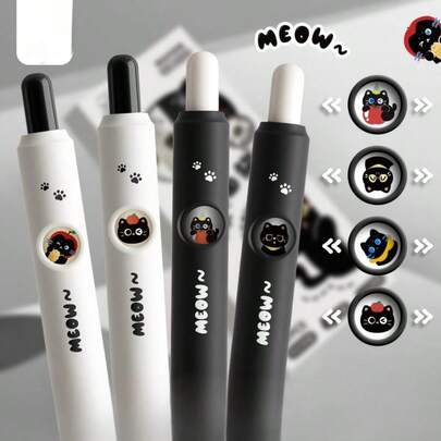 1 套捉迷藏伸缩圆珠笔，高品质速干考试笔，卡通变脸设计