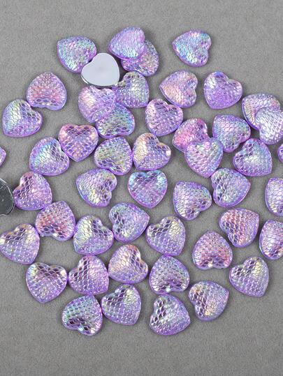 50 viên/gói, đá pha lê acrylic hình trái tim vân da rắn 12mm, đá pha lê acrylic vân da rắn 3D đáy phẳng AB nhiều màu sắc, đá pha lê acrylic dùng để trang trí DIY.