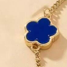 1 pieza Pulsera de hombre con colgante clásico de trébol de cuatro hojas - flor de la suerte - Ver 5