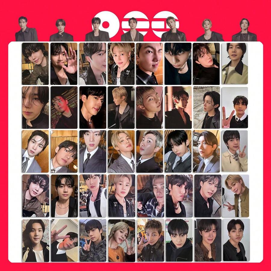 7张B-TS、、JK、RM、SU.GA、V、JIN、JIMIN、JIN、ARIRANG特别赠卡、特别专辑卡、特别赠卡、粉丝周边商品、偶像周边商品(可作为朋友生日礼物)、高清明星卡、卡片收藏、精美装饰品、精美小礼物、节日礼物、收藏品 - 彩色 - 查看 1