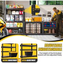 5-Tier Garage Shelving Heavy Duty 2000LBS Garage Shelves Adjustable Metal Shel - As Pic - View 6
