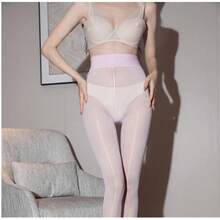Tianche Burgundy Horse Oil Socks Big Red Socks Red Stockings Purple Socks Pink Bare Legs - trắng - Xem 6