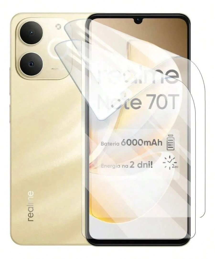 Realme Note 70t - 2 Micas Hidrogel Diferentes acabados - HD - Ver 1