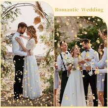 3000pcs Gold Artificial Rose Petals, Handmade Romantic Flowers For Wedding, Party, Room Decor, Home Decoration, Birthday, Valentine's Day Gift, Practical And Decorative - Gold - View 2