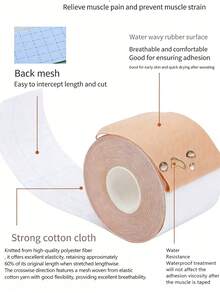 Băng dán nâng ngực tự dính vô hình 5cm*5m dành cho nữ, giúp tạo khe ngực, miếng độn áo ngực không dây. - Màu be - Xem 6