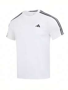 Adidas Camiseta deportiva TR-ES BASE 3S para hombre, nueva, transpirable, de secado rápido, para correr, fitness y entrenamiento. - Blanco - Ver 1