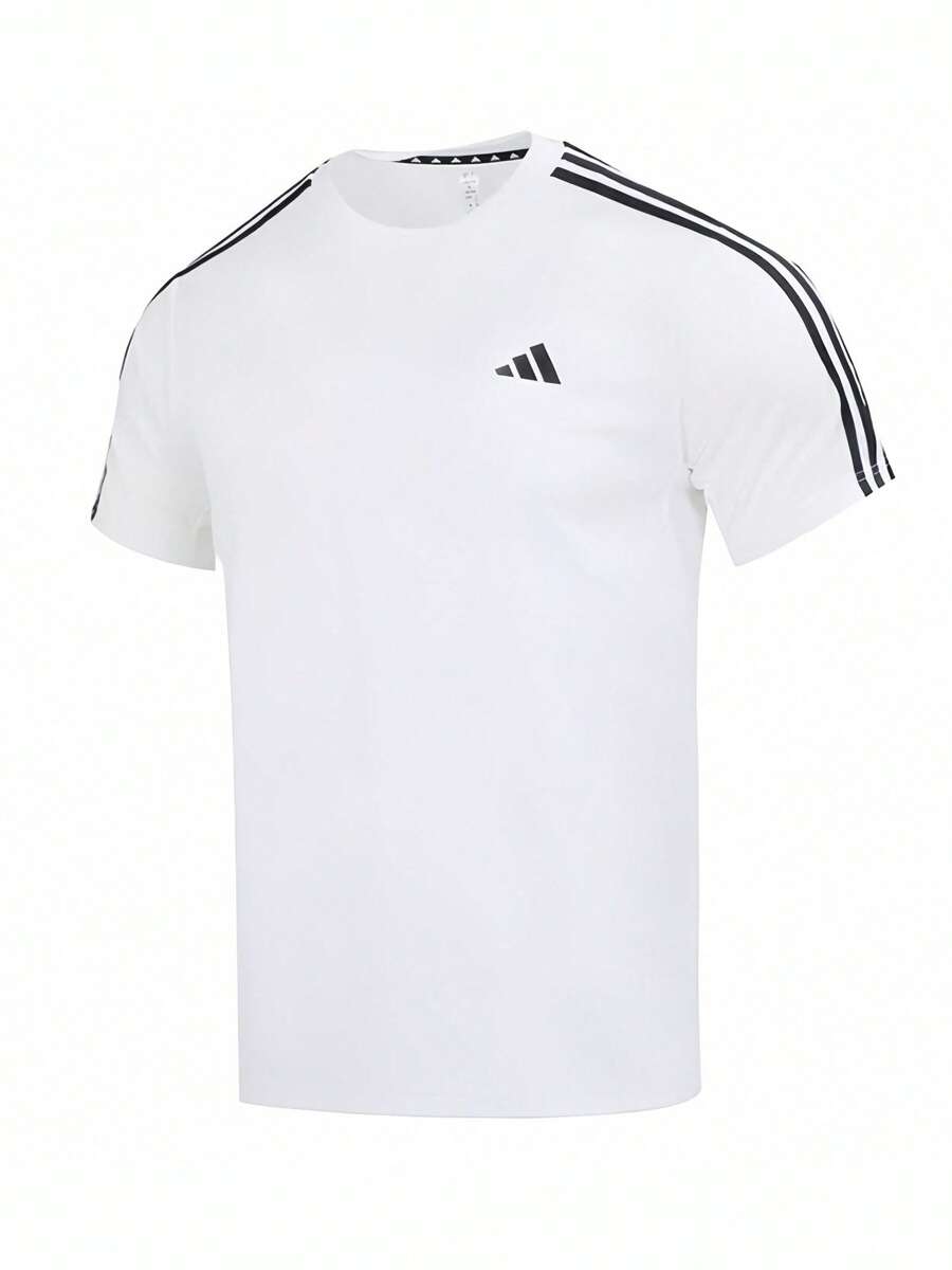 Adidas Camiseta deportiva TR-ES BASE 3S para hombre, nueva, transpirable, de secado rápido, para correr, fitness y entrenamiento. - Blanco - Ver 1