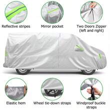 Heavy Duty Full Car Cover Waterproof Protector Fits For VW Transporter Van T4 T5 T6 - A - View 4
