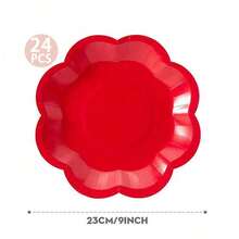 Gran flor octagonal roja de pétalos minimalista y multifuncional - lacre - Ver 6
