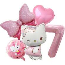Bộ 5 bóng bay số Sanrio, bóng bay hình nhân vật hoạt hình Hello Kitty dễ thương, bộ bóng bay số Hello Kitty thời trang dành cho bạn bè, gia đình, tiệc sinh nhật, một món quà bất ngờ thú vị. - Xem 13