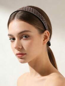 1 Peça Headband Elegante Minimalista Básico Multicolorido com Strass Brilhante, Adequado para Festas, Passeios, Viagens, Uso Diário como Acessório de Cabelo Feminino, Acessórios de Viagem, Faixa de Cabelo, Tiara de Cabelo - Multicolorido - Visão 2