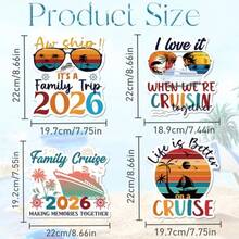 Family Cruise Door Drations Magnetic 4 Pcs Retro Family T 2026 Cruise Magnets Nautical Vacation Ship Cabin Door Signs Fridge Magnets Dr - [A]-A - Xem 2