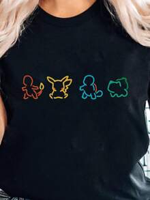 Women T-Shirts - Black - View 4