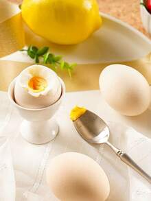 4pcs Egg Cup Set, Soft Boiled Egg Holder Suitable For Breakfast And Lunch, Halloween, Christmas And Easter Gift, Egg Cups, Egg Trays, Egg Racks, Practical Egg Holders, Stemmed Egg Racks, Breakfast Tableware - Multicolor - View 3