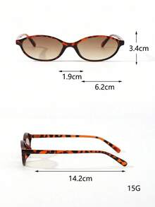 1pc Women's Eye Narrow Vintage Versatile Street Style Fashion Glasses, Suitable Parties And Events Boho Vacay Vacay Vibes Preppy Style Back To School - màu đen - Xem 7