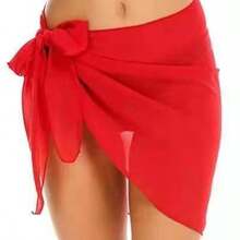 2 món đồ mặc ngoài áo tắm nữ, váy đi biển bằng vải chiffon, khăn sarong bikini. - Nhiều màu - Xem 22