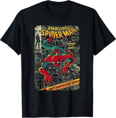 Unisex Pure Cotton T-Shirt, MarvelSpider-ManComicBookAnniversaryGraphicT-Shirt, Casual T-Shirt, Y2K T-Shirt, Cropped T-Shirt, Baby Tee, Oversized T-Shirt, Slim Fit T-Shirt, Ribbed T-Shirt, Graphic T-Shirt, Slogan T-Shirt, Letter Print T-Shirt, Lace Patchwork T-Shirt, Ruched T-Shirt, Cutout T-Shirt, Tie-Dye T-Shirt, Off-Shoulder T-Shirt, Drop Shoulder T-Shirt, V-Neck T-Shirt, Crew Neck T-Shirt, Square Neck T-Shirt, Heart Print T-Shirt, Floral Print T-Shirt, Summer T-Shirt, Beach T-Shirt, Festival T-Shirt, T-Shirt, T-Shirt, Manfinity T-Shirt, Basic T-Shirt, New Arrival T-Shirt, St. Patrick's Day T-Shirt, Easter T-Shirt, Mother's Day T-Shirt, James Arthur, Cowboy, Cowgirl, Romwemen, , Streetwear, Heatedrivalry, , F1, Band T-Shirt, Alternative Clothing, Gifts Formen, Fnaf, FreyaSkye, Funkopop, Darts, Manfinitymen, , Maitjamen, Fivenightsatfre XGNO