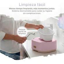 Bacinica 3 en 1 para Niños | Asiento Entrenador Portátil Antideslizante | Inodoro Infantil 6 Meses a 4 Años | Blanco - Rosa - Ver 7
