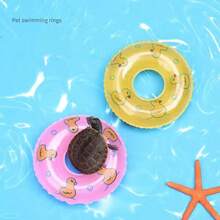 Assorted Colorful Mini Swimming Rings Toys For Turtles, Hamsters, Fish Tank Decor, Pet Swimming & Sunbathing Accessories, Random Styles - View 6