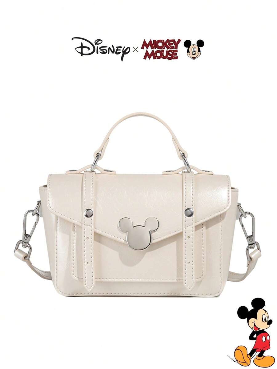 Túi xách nữ thời trang chính hãng Disney hình chuột Mickey bằng kim loại, dễ thương và nhẹ, có dây đeo điều chỉnh được, phù hợp cho bé gái, thanh thiếu niên và công sở, vật dụng cần thiết cho mùa thu/đông.