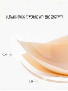 2pcs French Triangle Nipple Covers, Ultra-Thin Reusable Invisible Seamless Silicone Pasties - Quả mơ - Xem 4