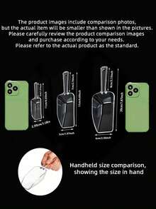 1/2/3pcs Transparent Plastic Ice Scoop, Multi-Function Refrigerator Ice Tray Scoop, Multi-Purpose Kitchen Scoop, Ice Scoop Bath Scoop, Food Candy Sugar Scoop, Frosted Transparent Ice Scoop, Milk Tea Shop Kitchen Grain Ice Scoop - Multicolor - View 3