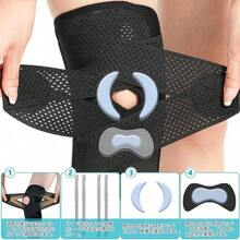 Rodillera ajustable y transpirable de 8a generación con 4 resortes, que incluye almohadillas para la rodilla con menisco bilateral y menisco - Multicolor - Ver 3