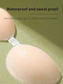 1 Piece Waterproof Silicone Bra, Available A, B, C, D,E, F , Ladies' Waterproof Thickened Silicone Breast Petals For Small Breast Lift Up & Push In, Special For Wedding Photography,Hidden Strapless Adhesive Bra, Sexy Silicone Breast Patch, Women's Suspender Dress, Small Chest To Show Off, Thick Wedding Photo Gathering, Summer Thin Breathable Invisible Breast Patch Underwear - Pink - 查看 5