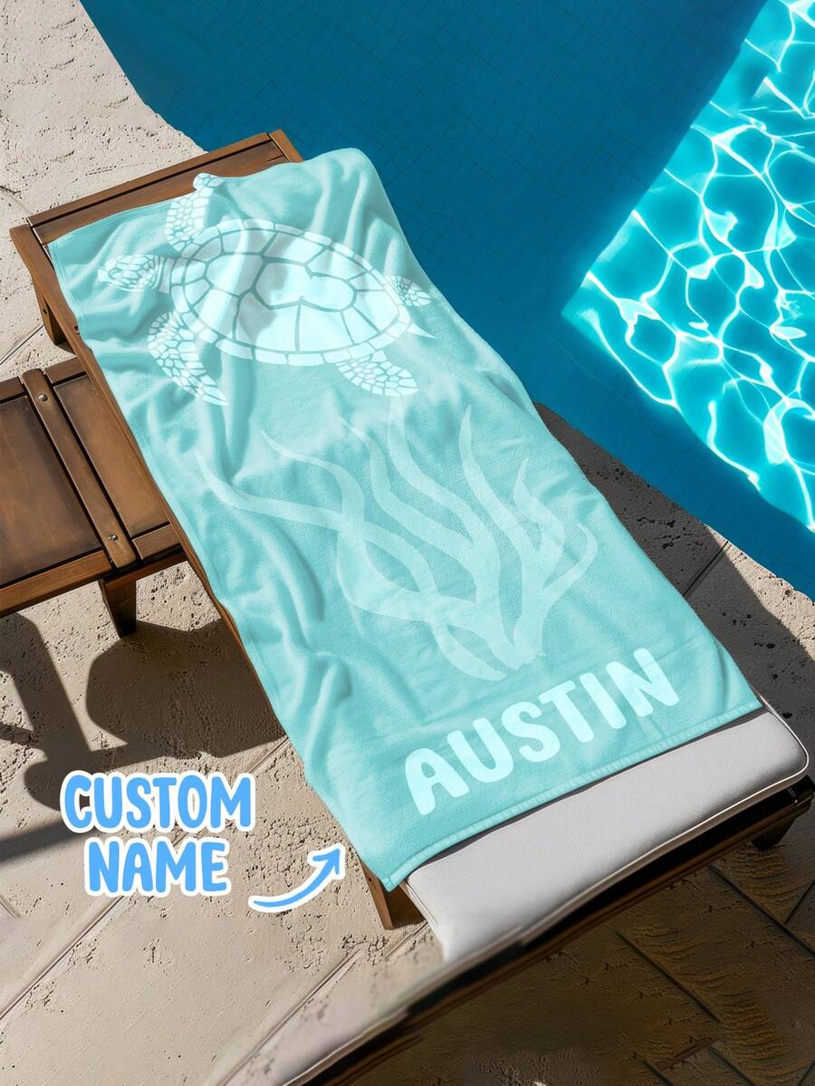 A Personalized Children's Beach Towel, A Perfect Summer Birthday Gift, Suitable For All Kinds Of Summer Occasions. Customize Beach Towels And Accessories For The Beach, Pool, Travel, Camping, Yoga, And More. - Multicolor - View 1