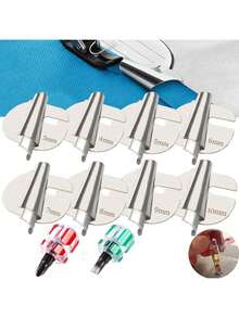 EDCUEBE7 Pie prensatela para dobladillo enrollado de 4/8 pulgadas para máquinas de coser domésticas, accesorio que se ajusta a varios modelos de máquinas de coser - Estilo de borde enrollado - Ver 1