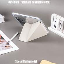 Y-Fold High Transparency Acrylic Tablet Protective Case With Pen Slot, Gradient Polka Dot Abstract Design, Compatible With IPad Mini4/5, Mini6/7, 5/6/8, Air1/2/3, 10.2/10.5 Inch Universal, Air4/5/6/7, Pro 11/12.9 Inch All Versions, 10/11 Gen, Air 13 Inch, Pro 13 Inch, Galaxy Tab S6Lite/S7/S8/S9/S10 Series / A8/A9/A9+ All Sizes - Multicolor - View 6