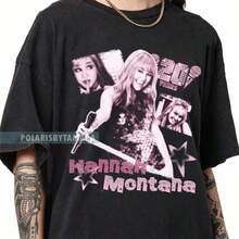 Vintage Hannah M Ontana Pop Star T-Shirt, Disneyland Girls Trip Tee, Magic Kingdom Shirt_ - 黑色 - 查看 1
