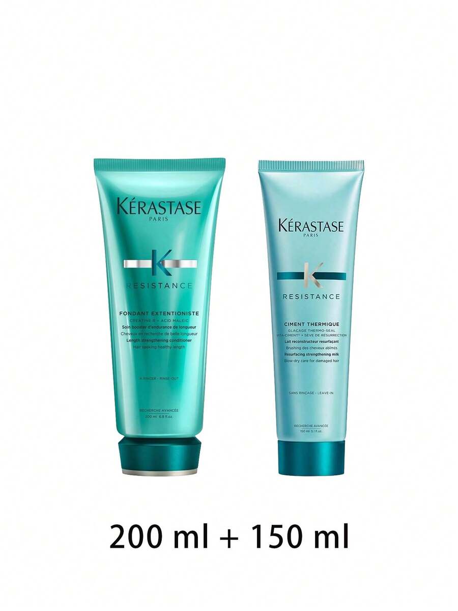 Kérastase [Bundle] Resistance Fondant Extentioniste Conditioner 200 Ml + Ciment Thermique Heat Protector Conditioner 150 Ml - Resistance - View 1