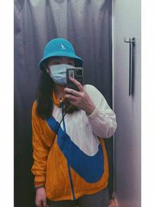 KANGOL Kangaroo Round-Brimmed Fisherman Hat With Sunshade Cap, Stylish And Versatile, With Circle-Shaped Fabric Towel, Extremely Popular.Hat . 6NRF - 寶藍色圓頂毛巾料 - 查看 3