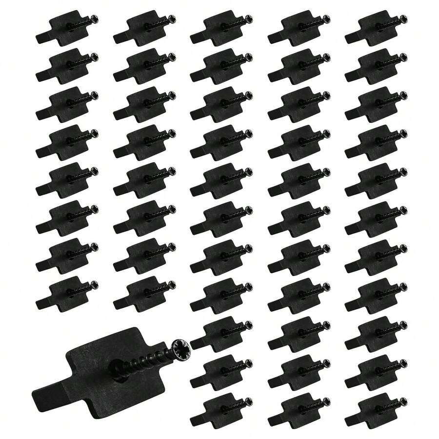 Hygrad Built to Survive 50pcs Composite Decking Clips 6mm Hidden Fasteners Steel Plastic Fixing Starter - Decking Clip Plastic - View 1