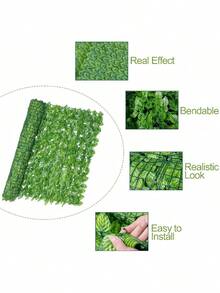 1pc Simulated Fence, Faux Ivy Vine Leaf Balcony Fence,Simulation Plant Fence Fence Simulation Leaf Fence,For Home Garden, Balcony Wall, Terrace, Courtyard, Wedding, Backyard, Jungle Theme Party, Birthday Porch, Christmas Gift - Premium Watermelon Leaves - View 7