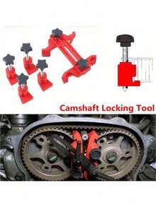 通用凸轮轴锁定工具、正时皮带凸轮轴锁定工具、汽车发动机维修 - 紅色 - 查看 2