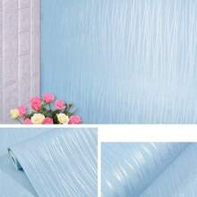 1 cuộn giấy dán tường tự dính kẻ sọc hồng/xanh dương/vàng/trắng, thích hợp để làm mới đồ nội thất, trang trí phòng ngủ, tường bếp, trang trí nhà cửa, phòng chơi cho bé gái/bé trai. - màu trơn - Xem 15