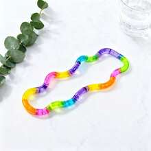 1pc New Color Changing Twist Fidget Toy, Transforms Into Multiple Shapes, Stress Relief Toy For Teens, Crystal Color Twisty Toy, Handheld Desktop Toy To Relieve Anxiety, Suitable For Outdoor, Office, Desk Decor, Classroom Rewards, Party Favors And Holiday Gifts! - Multicolor - View 17