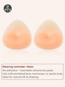 2pcs Silicone Breast Petals, Small Bust Enhancing Invisible Bra Pads, Waterproof Swimsuit Bikini Inserts - Multicolor - View 13