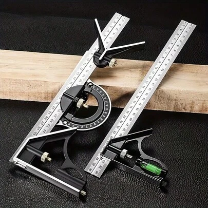 Bộ dụng cụ mộc đa năng điều chỉnh được 12 inch/300mm - Thước đo góc, thước đo độ nghiêng và bộ dụng cụ cân bằng kết hợp - Không dùng điện, chống gỉ, thép không gỉ 304, độ chính xác 0.1mm