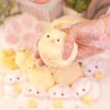 1pc Cartoon Chicken Squeeze Toy, Stress Relief Squishy Toy With Soft Silicone-Like Texture And Slow Rebound - Multicolor - View 4