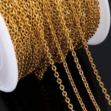 2m Stainless Steel Sunflower Chain, Cross Chain, Gold Embossed O-Shape Chain, Suitable For DIY Necklace, Bracelet, Jewelry Making - Chain - View 2