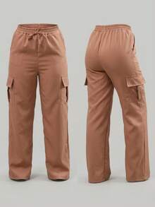 The Current Favorite: Super Stylish Youth Cargo Pants! - Marrón Chocolate - Ver 2