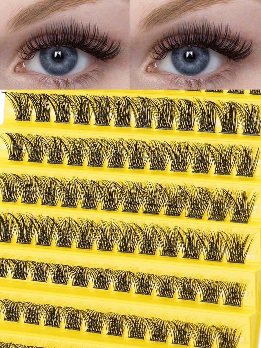 120pcs DIY Eyelash Extension Kit, For Creating Natural & Voluminous Lash Effect, Easy Home Application (Salon-Like Lash Effect) - View 1